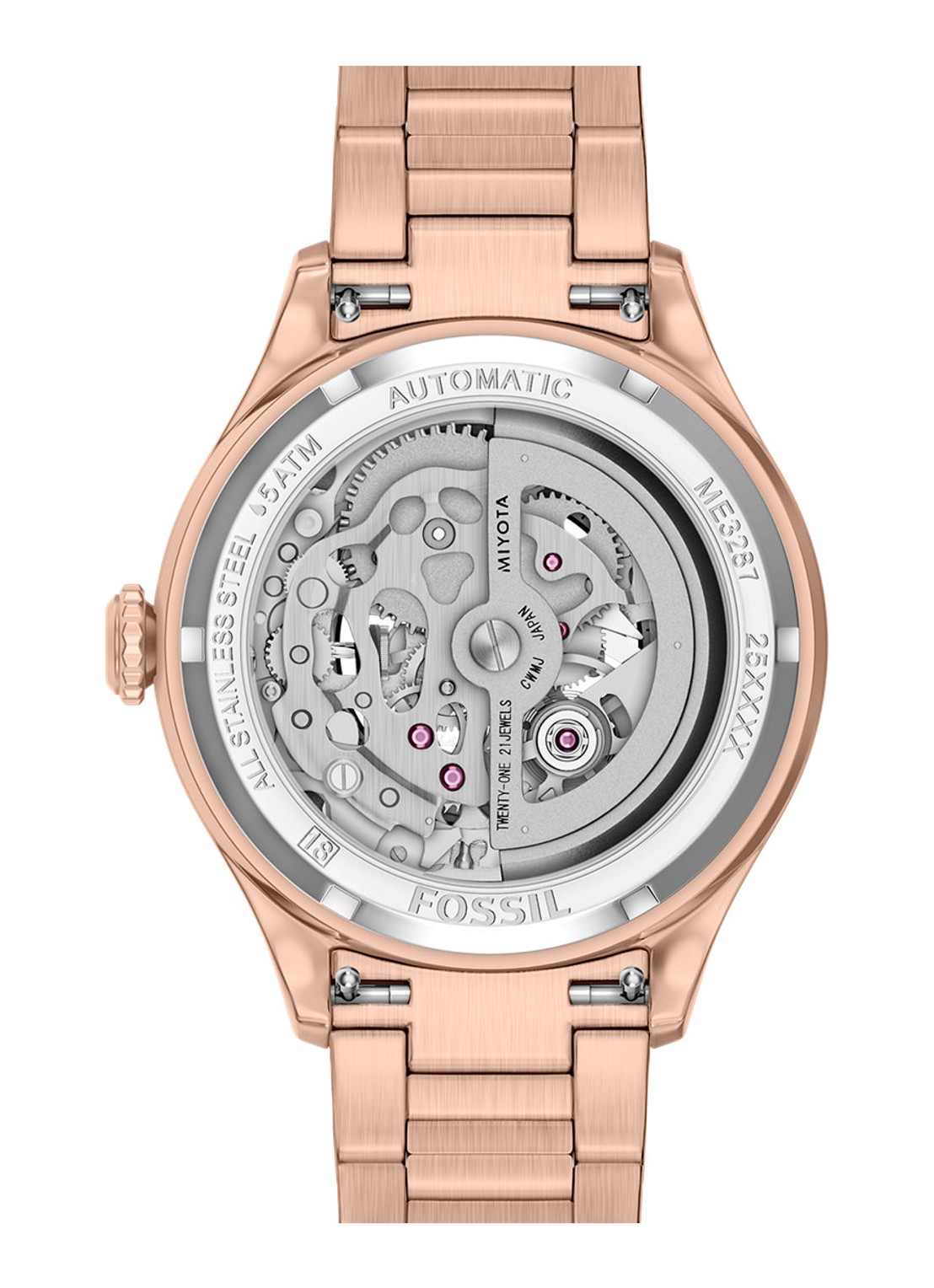 Fossil Gilmore horloge ME3287 - detail 3 roségoud