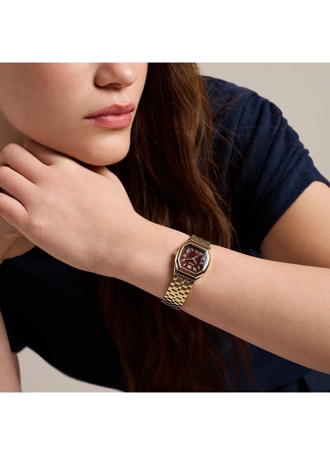 Fossil Harlow horloge ES5511 - detail 5 goud