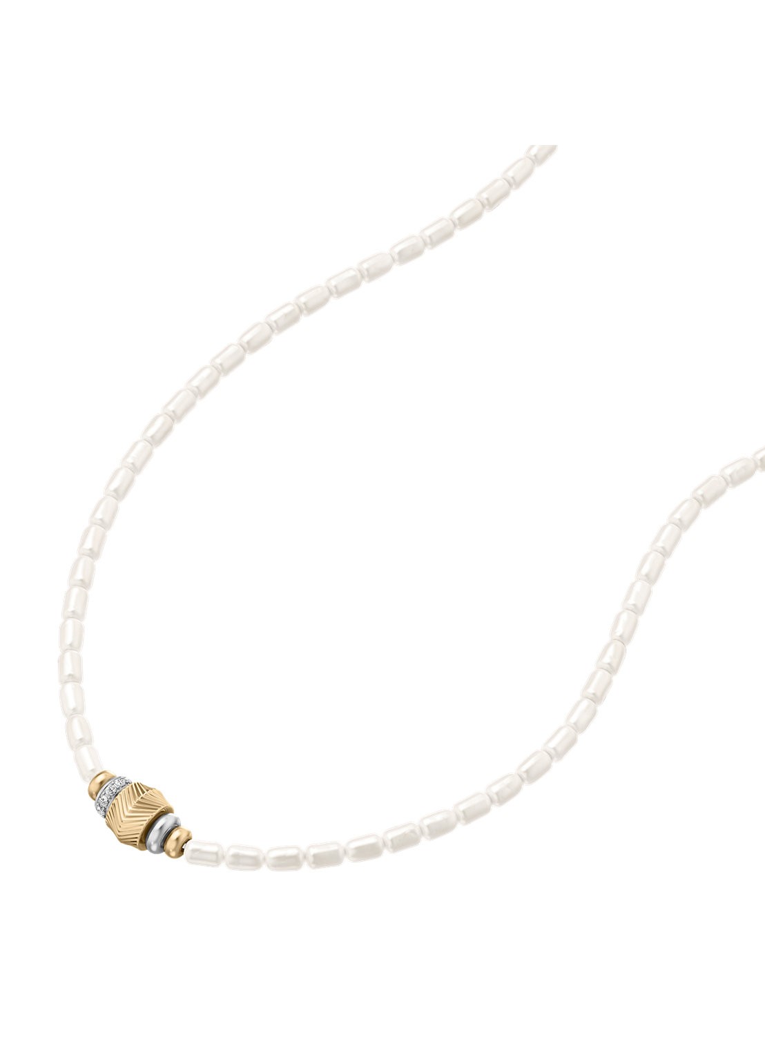 Fossil Harlow ketting JF04992998 - detail 2 parelmoer
