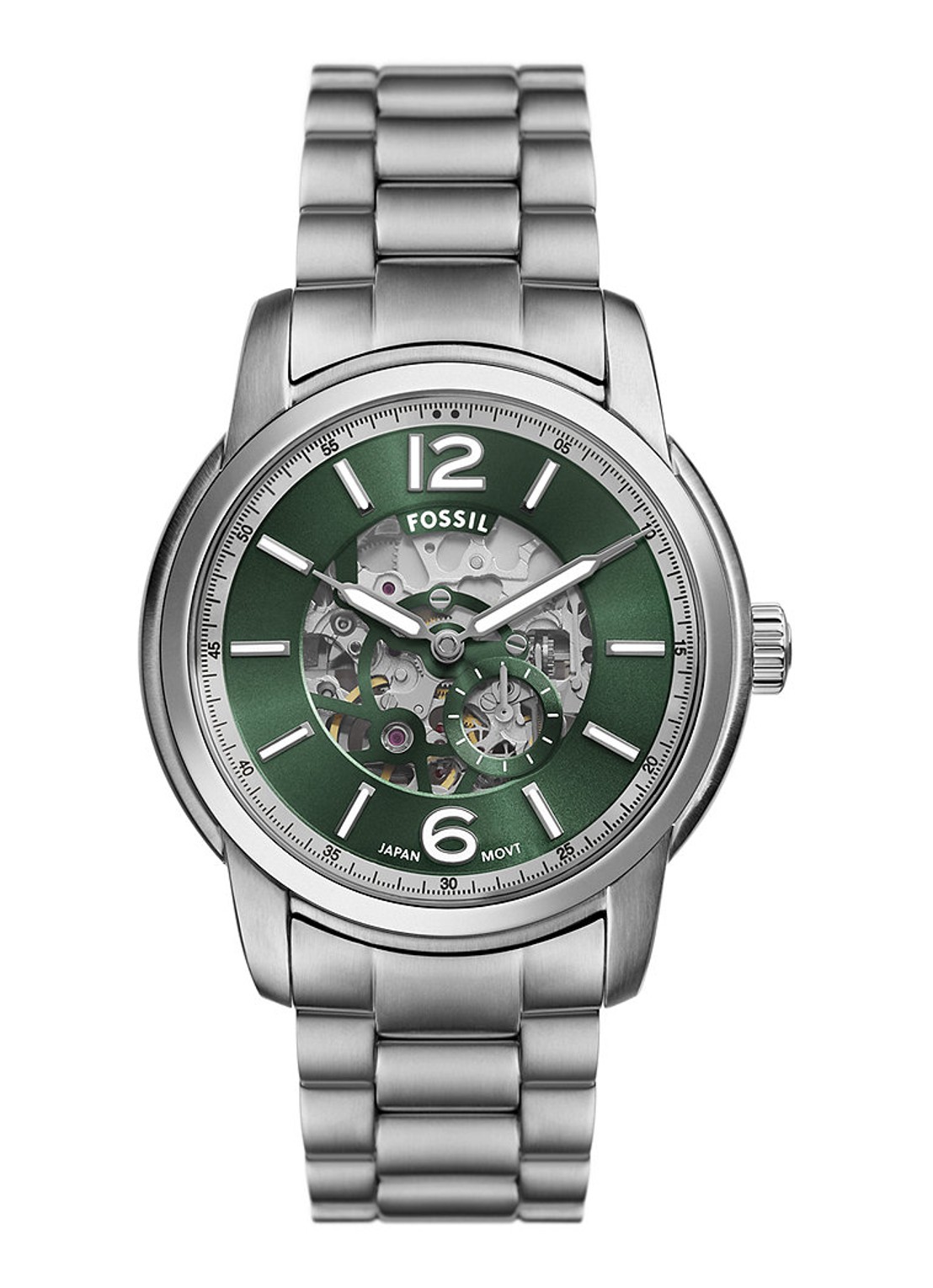 Fossil Heritage horloge ME3262 - voorkant zilver