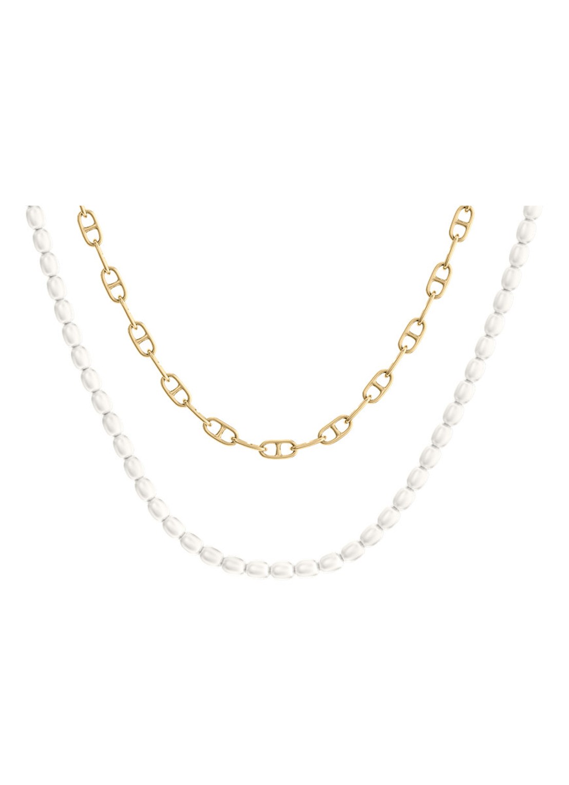 Fossil Heritage ketting verguld  JA7321710 - detail 3 goud