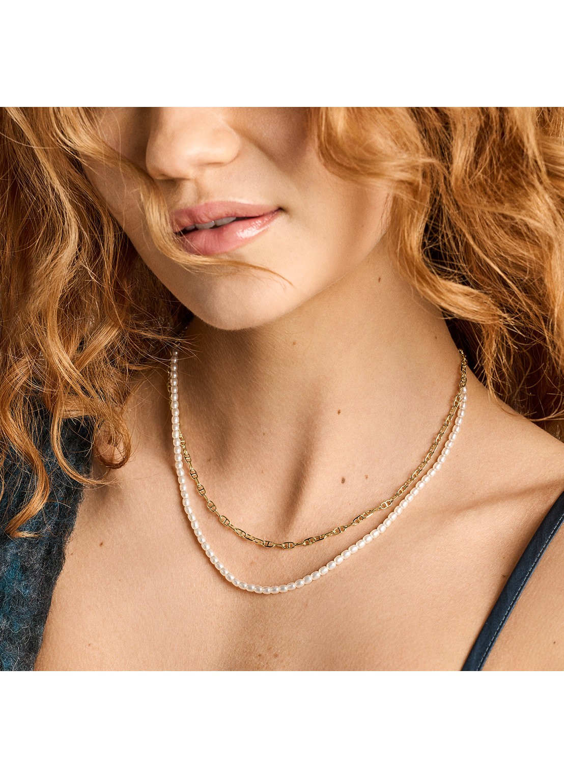 Fossil Heritage ketting verguld  JA7321710 - detail 5 goud