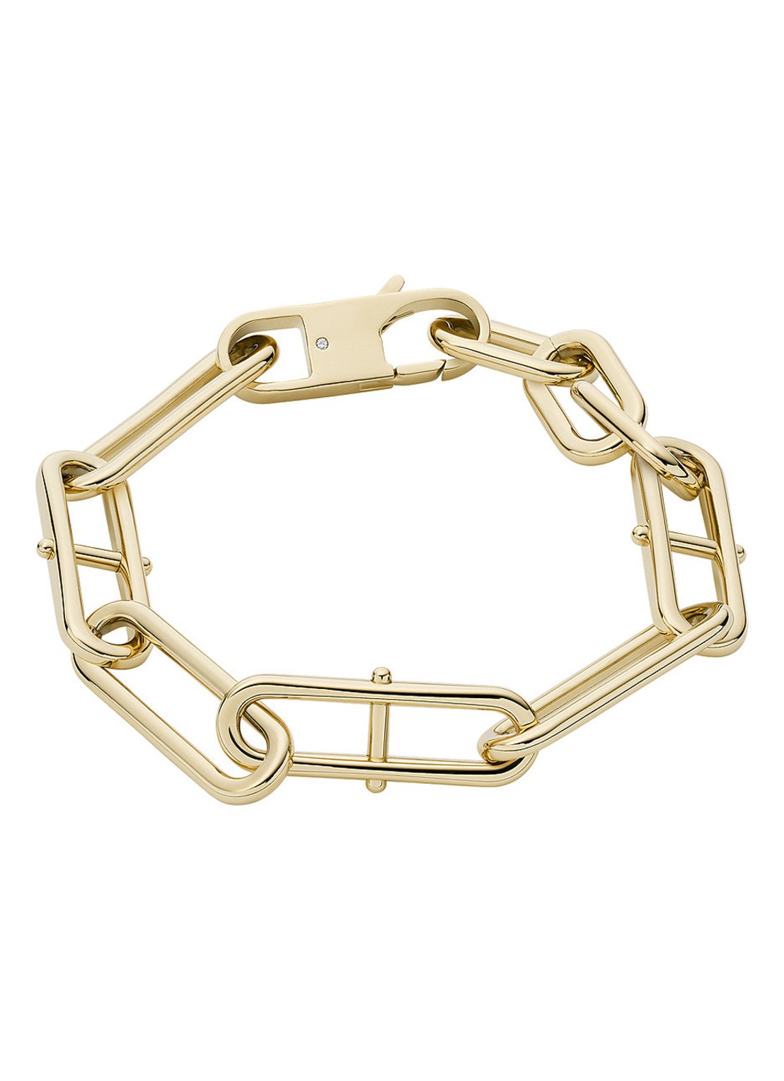Fossil Heritage schakelarmband JF04234710 - voorkant goud