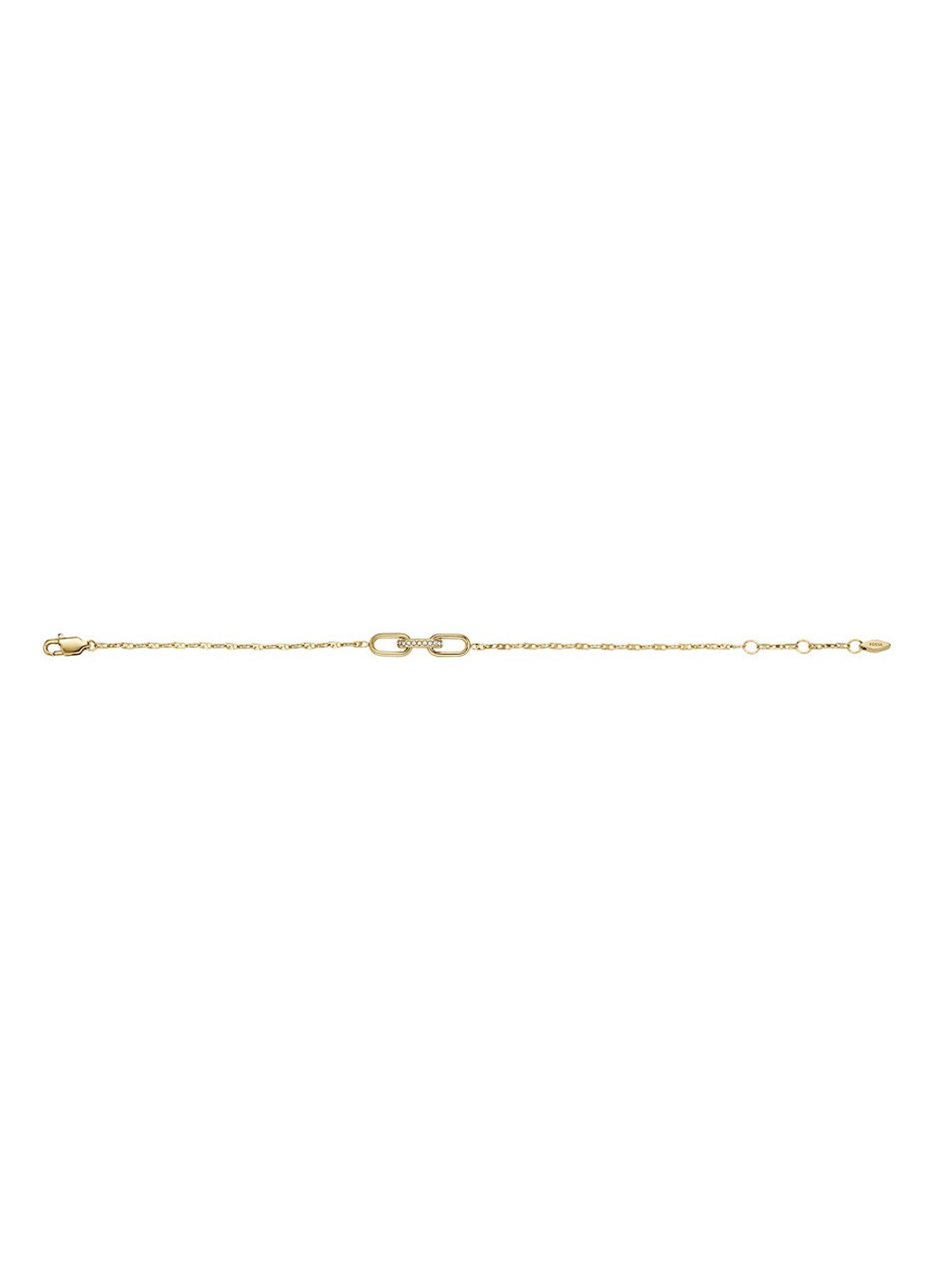 Fossil Heritage schakelarmband met glassteen JF04525710 - detail 6 goud
