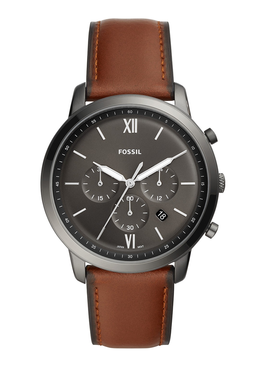 Fossil Horloge FS5512 - voorkant antraciet