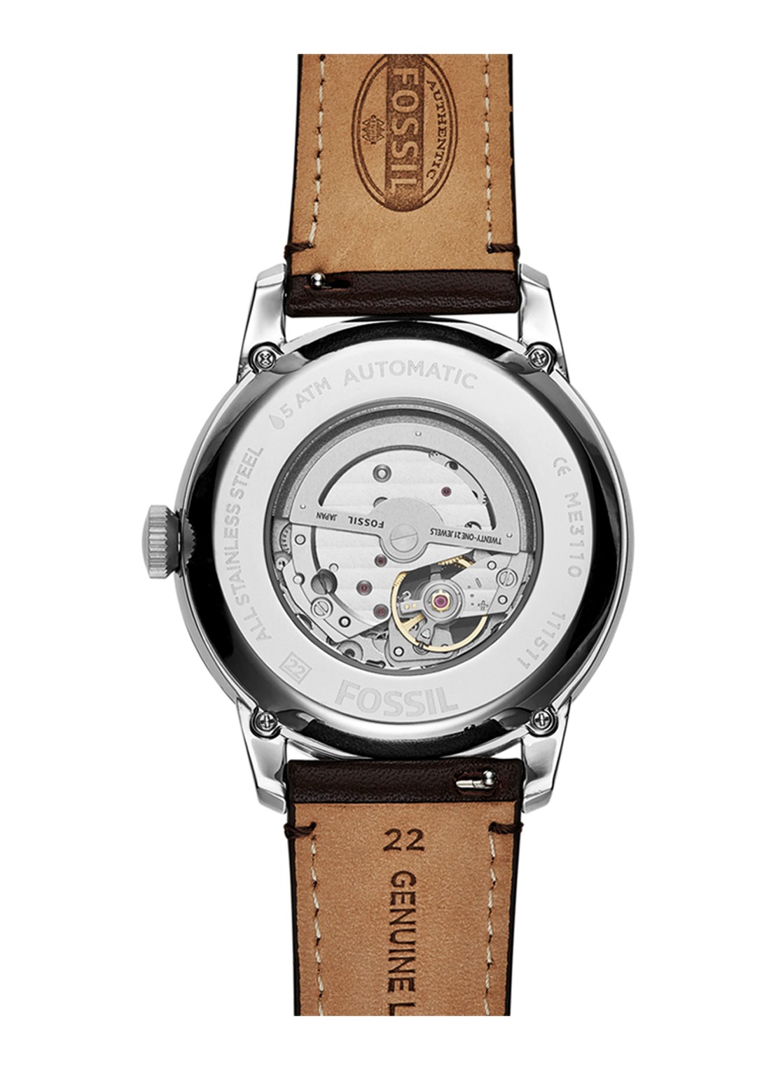 Fossil Horloge Townsman ME3110 - detail 2 zilver