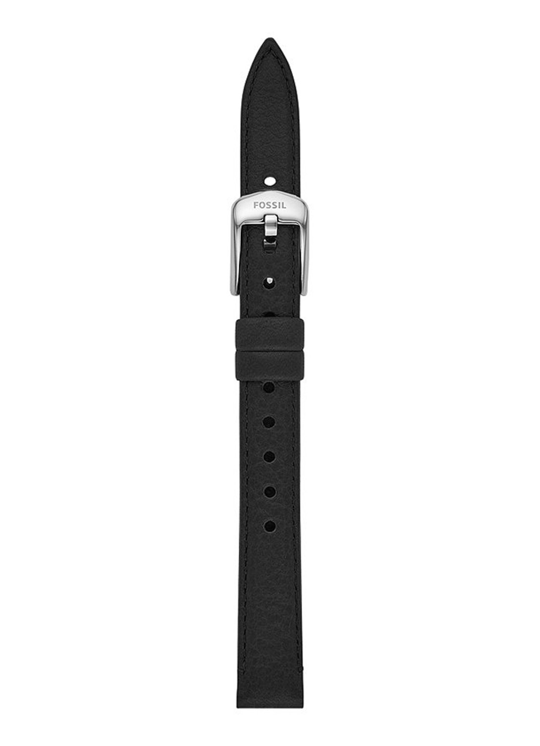Fossil Horlogeband van leer S121036 - voorkant zwart