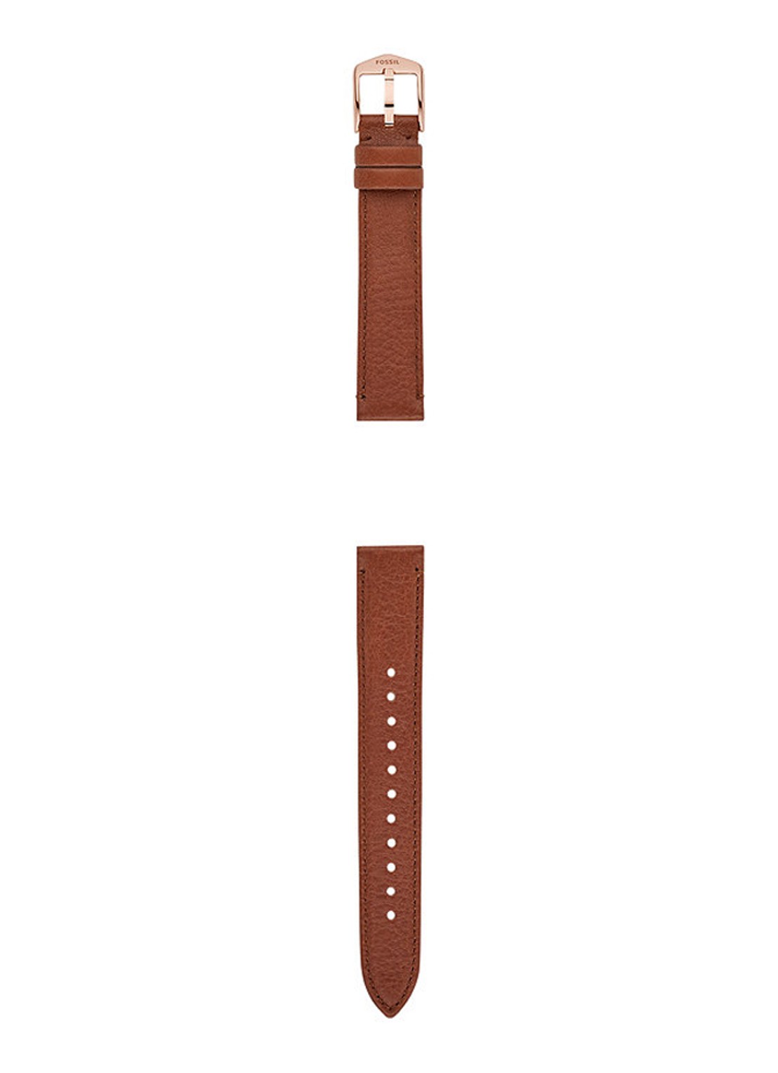 Fossil Horlogeband van leer S161088 - detail cognac