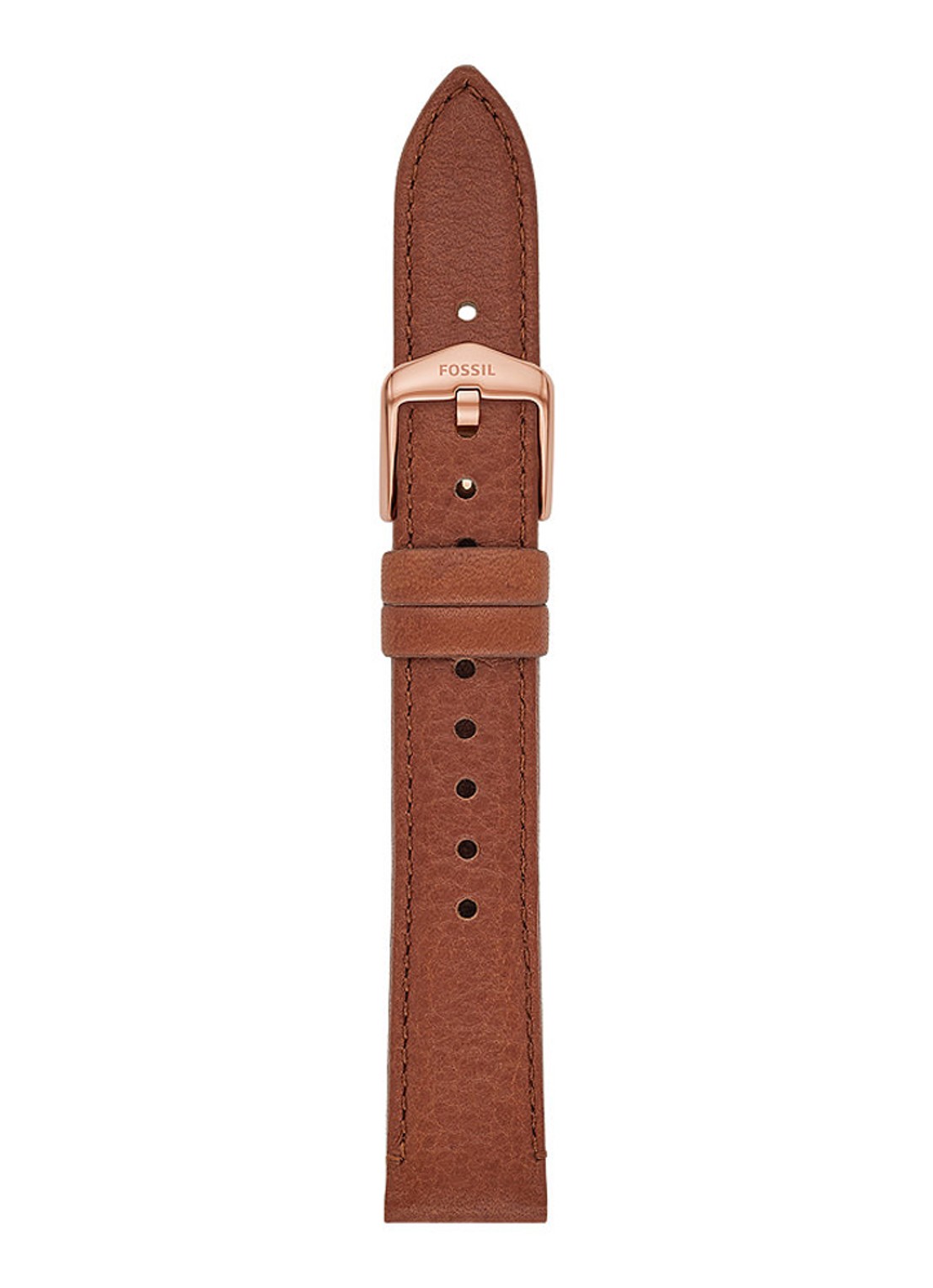 Fossil Horlogeband van leer S161088 - voorkant 3 cognac