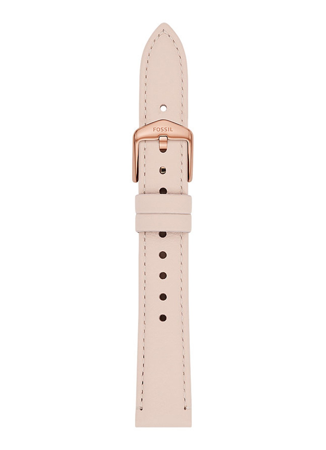 Fossil Horlogeband van leer S161091 - voorkant 4 lichtroze
