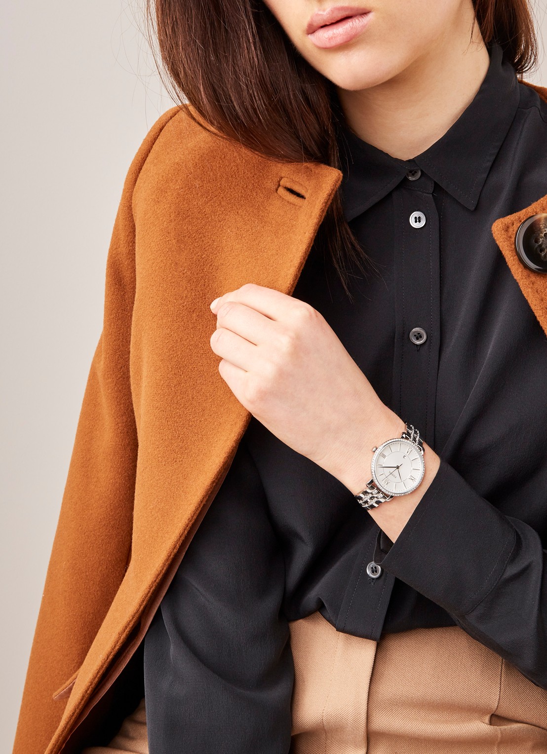 Fossil Jacqueline horloge ES3545 - voorkant 4 zilver