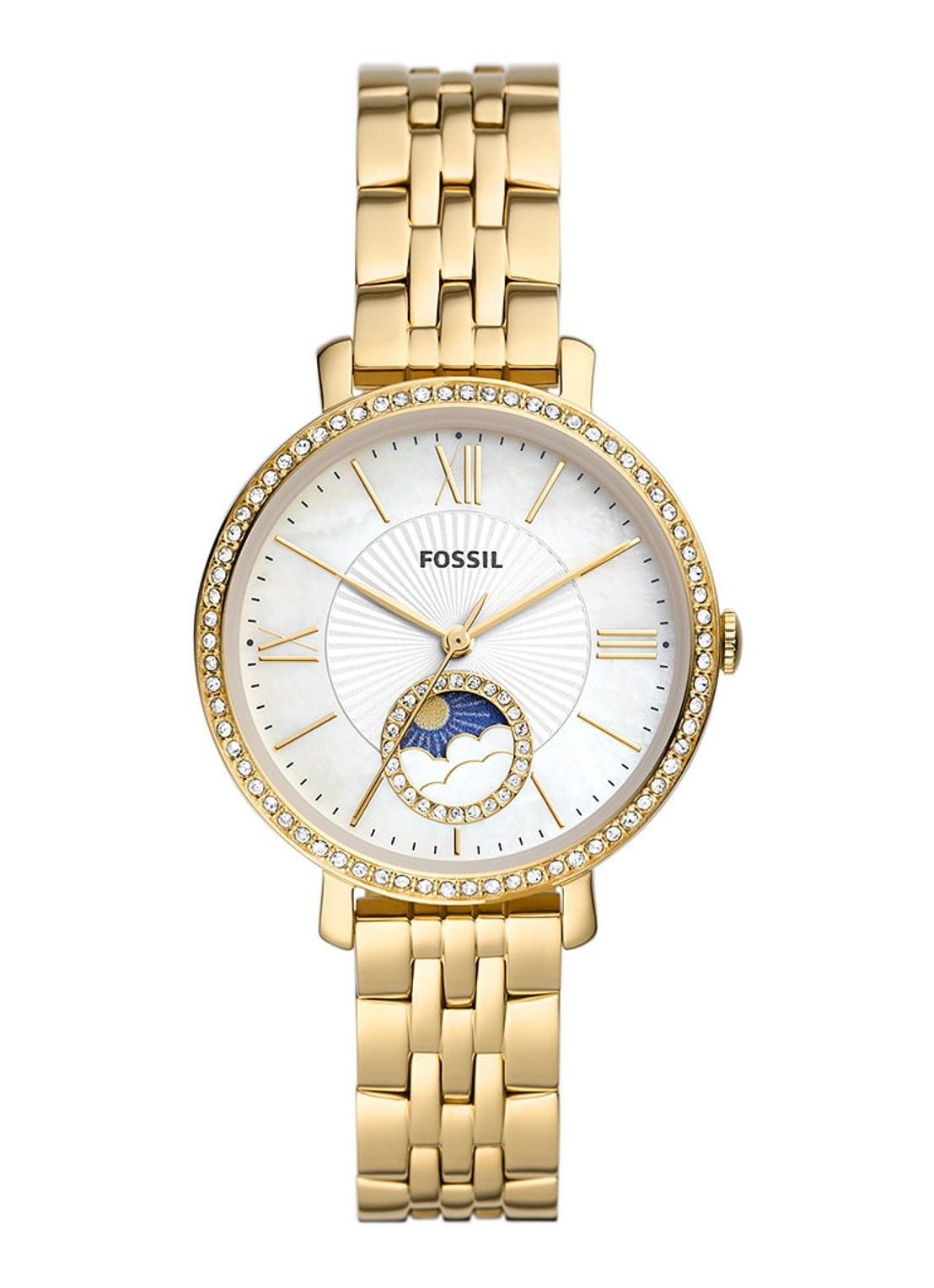 Fossil Jacqueline horloge ES5167 - voorkant 4 goud