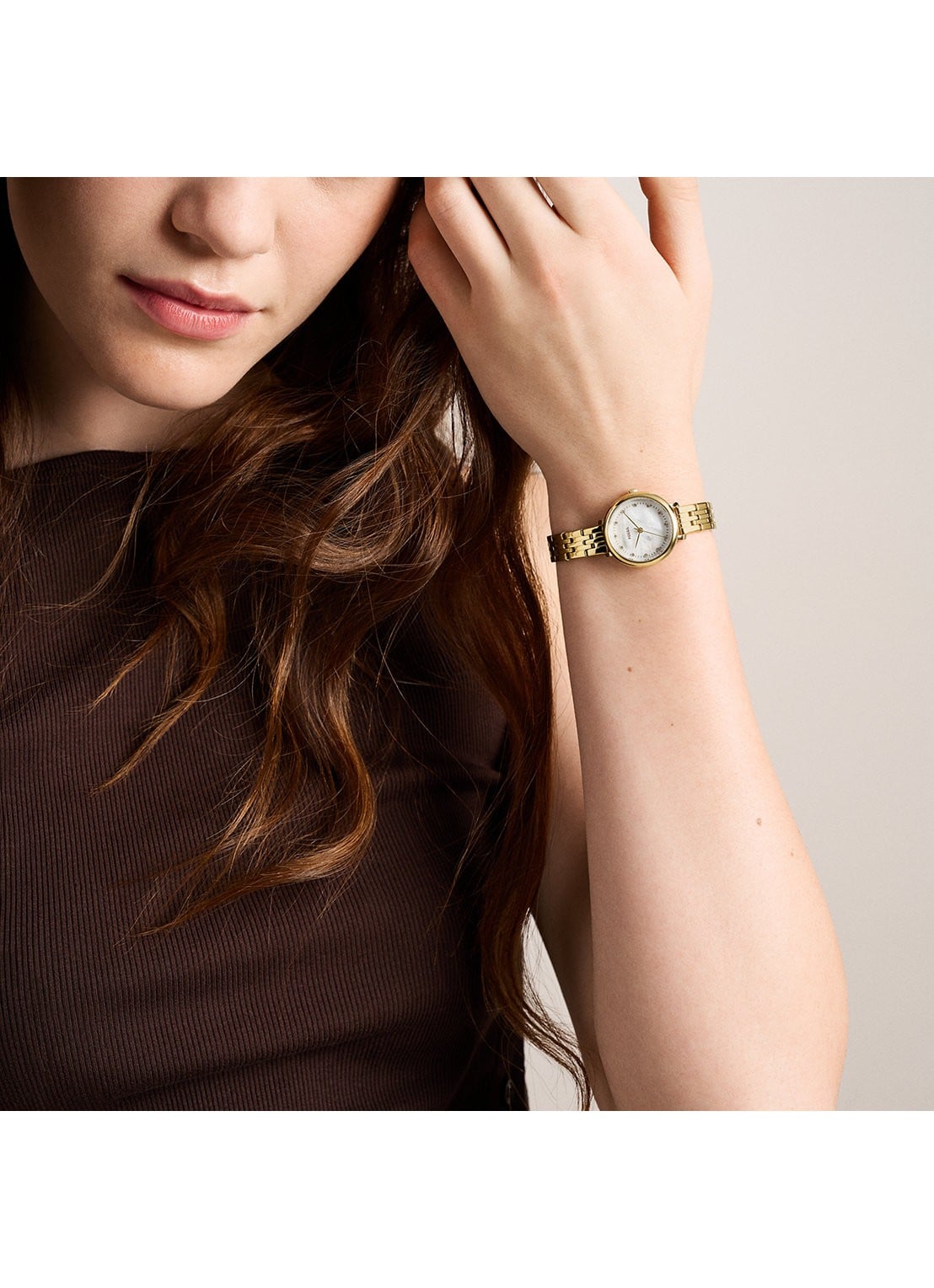 Fossil Jaqueline horloge ES5501 - detail 4 goud