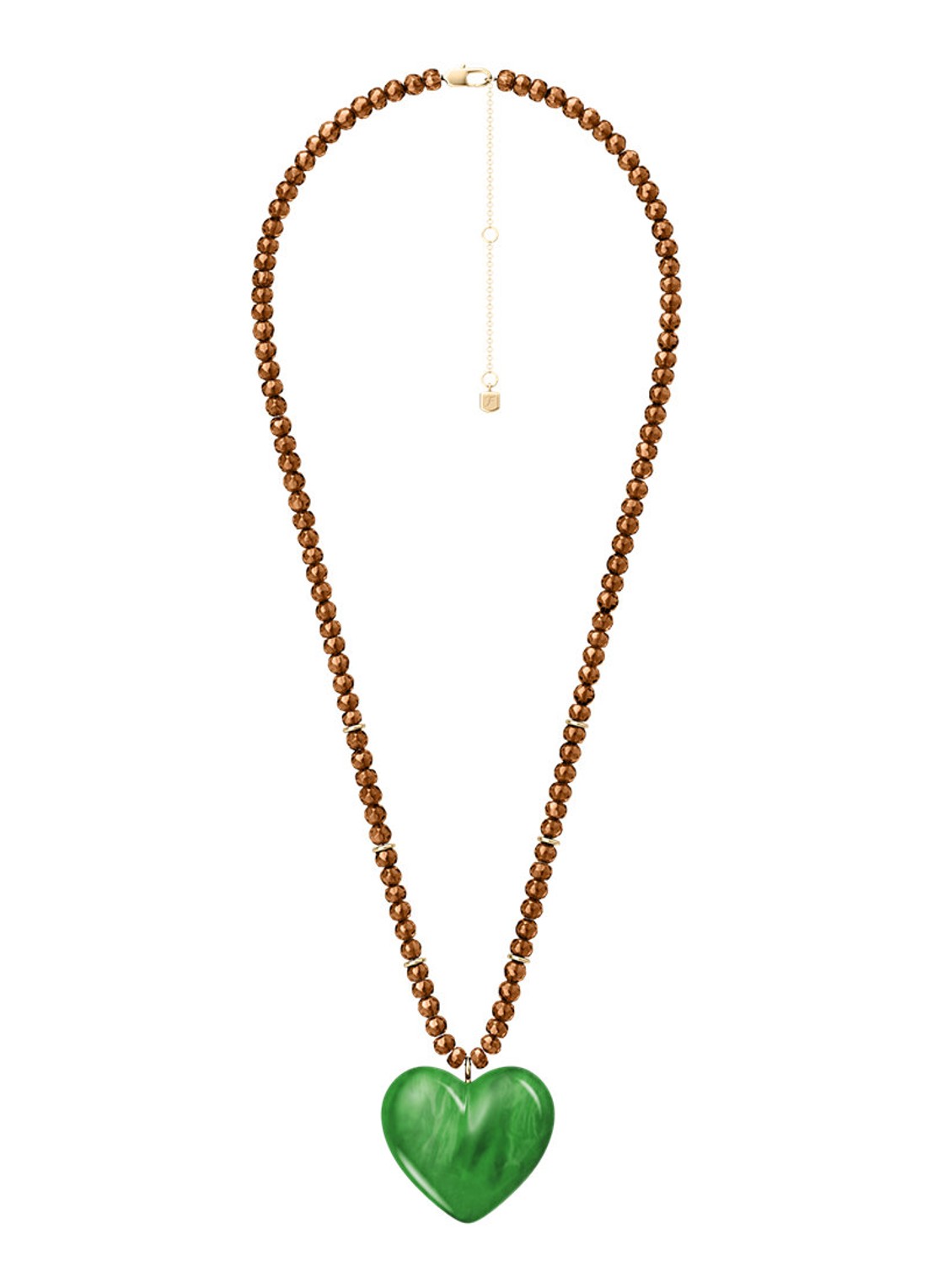 Fossil Jewelry ketting JA7329710 - voorkant groen