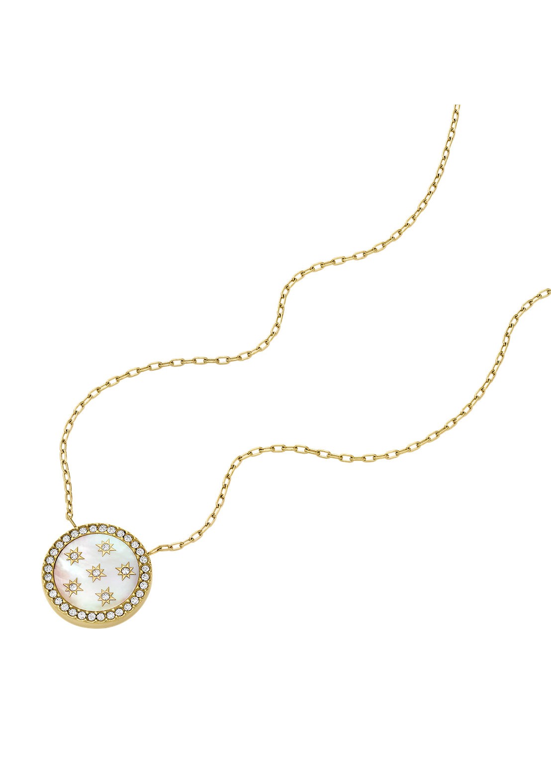 Fossil Jewelry ketting met hanger JF04865710 - detail goud