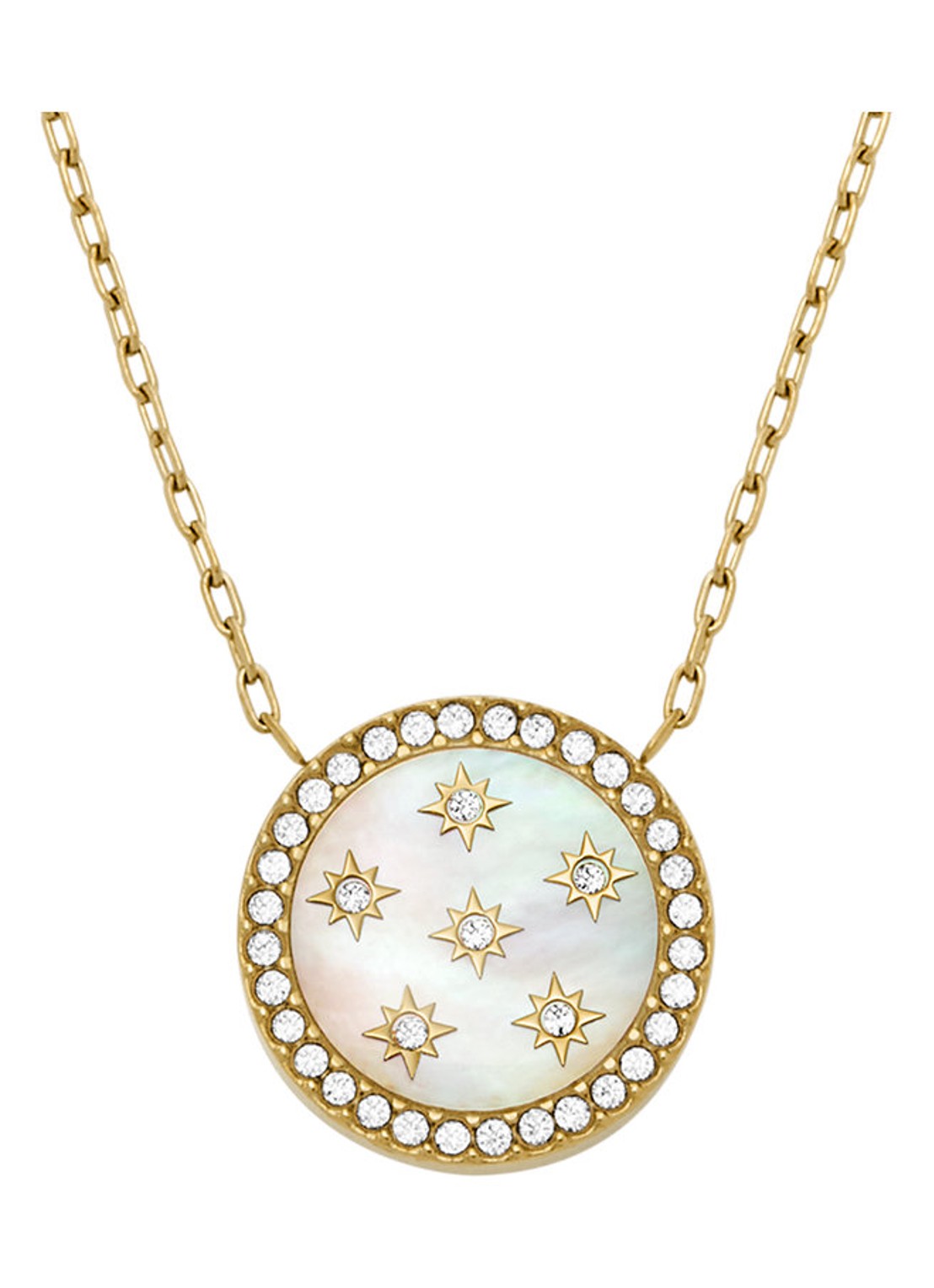 Fossil Jewelry ketting met hanger JF04865710 - voorkant 4 goud