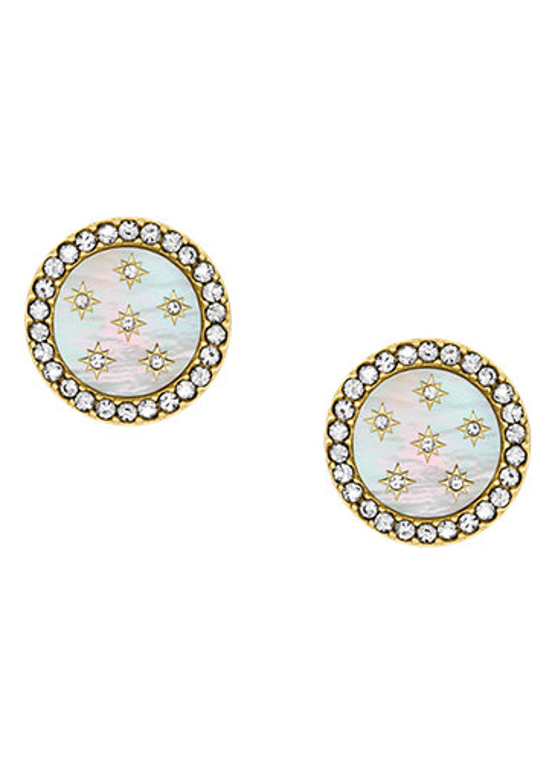 Fossil Jewelry oorstekers JF04868710 - voorkant goud