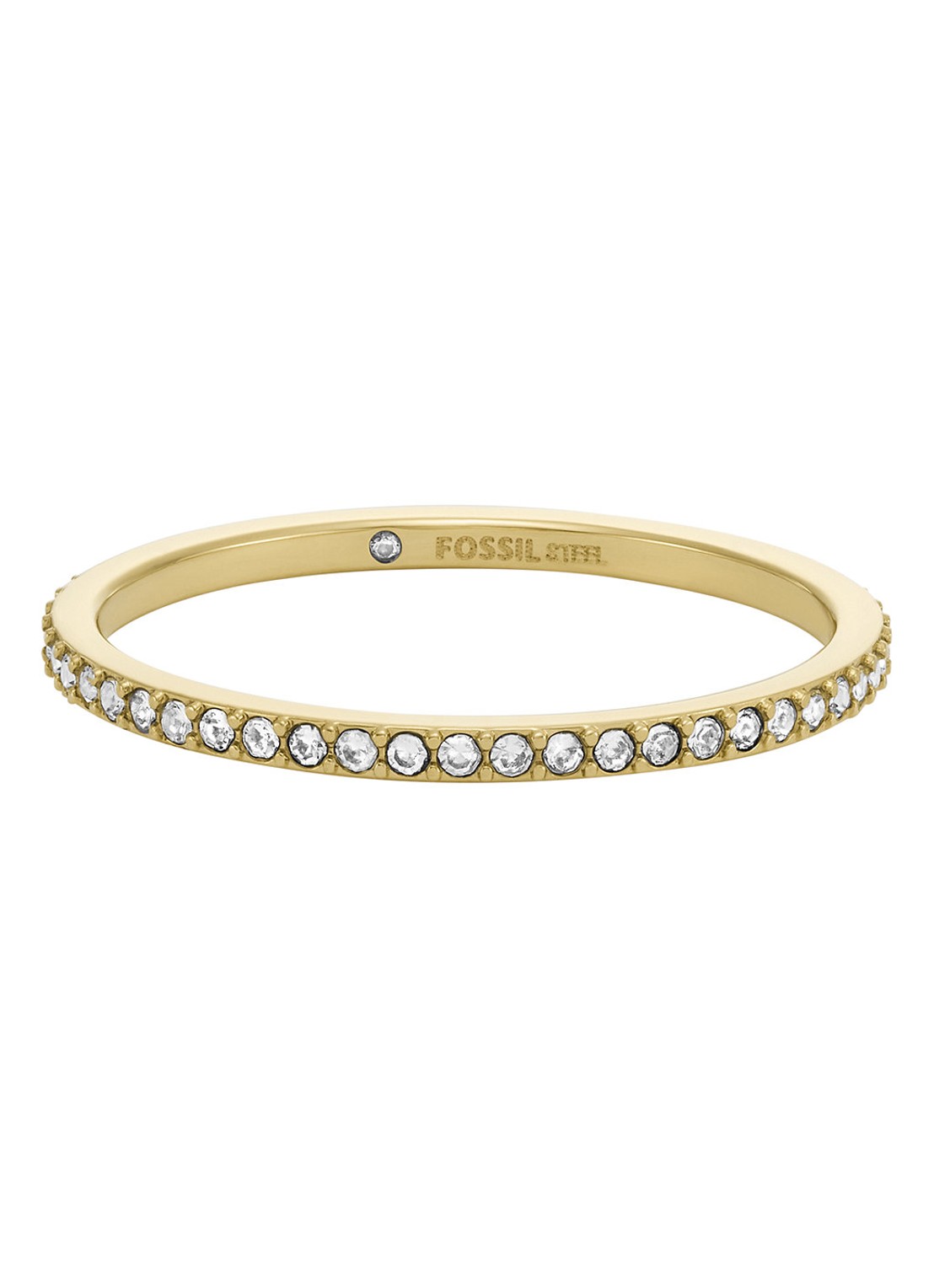 Fossil Jewelry ring met kristal JF04686710 - detail goud