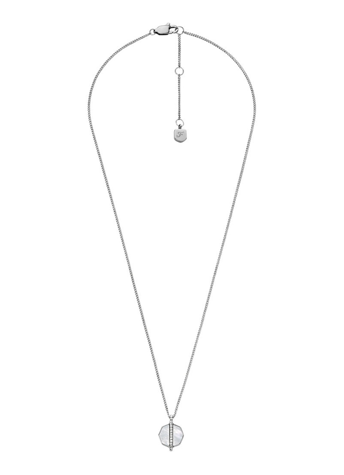 Fossil Ketting JF04909040 - detail 2 zilver