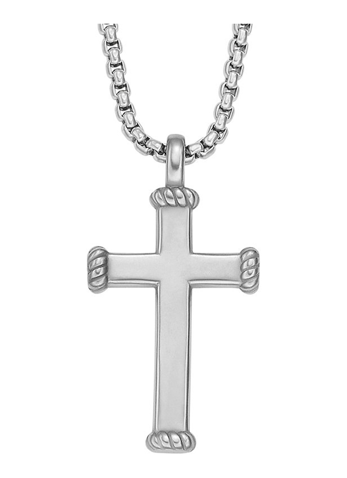 Fossil Ketting met hanger JF04401040 - voorkant 5 zilver