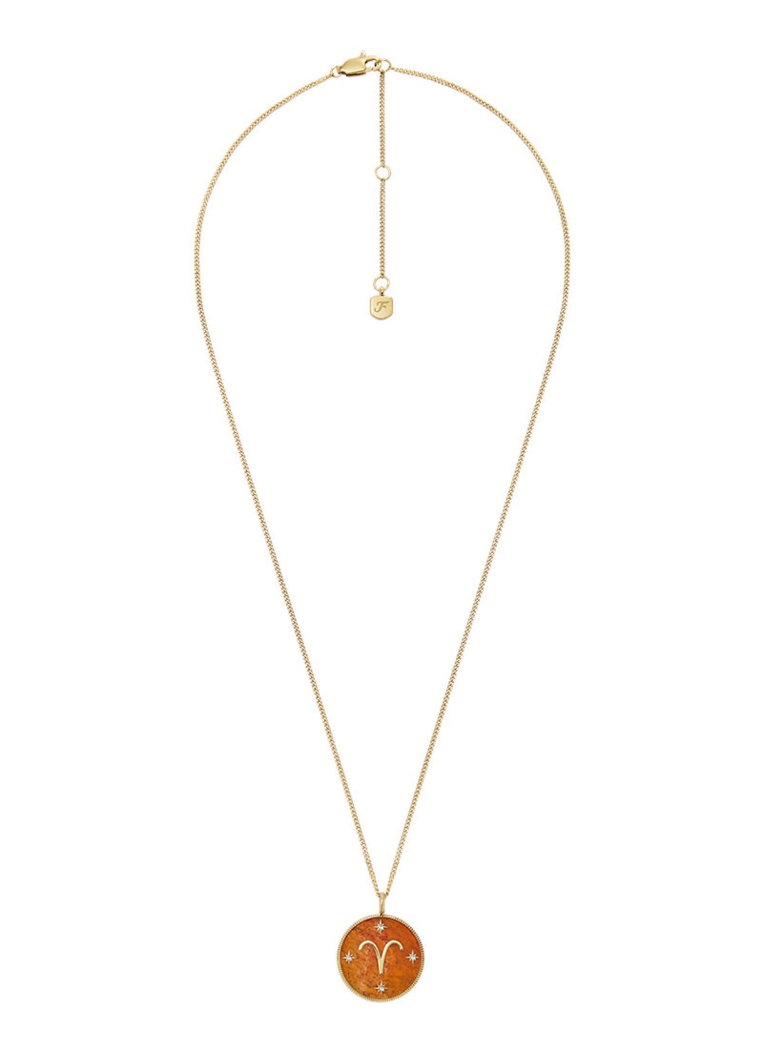 Fossil Ketting met hanger JF04838710 - detail 2 goud