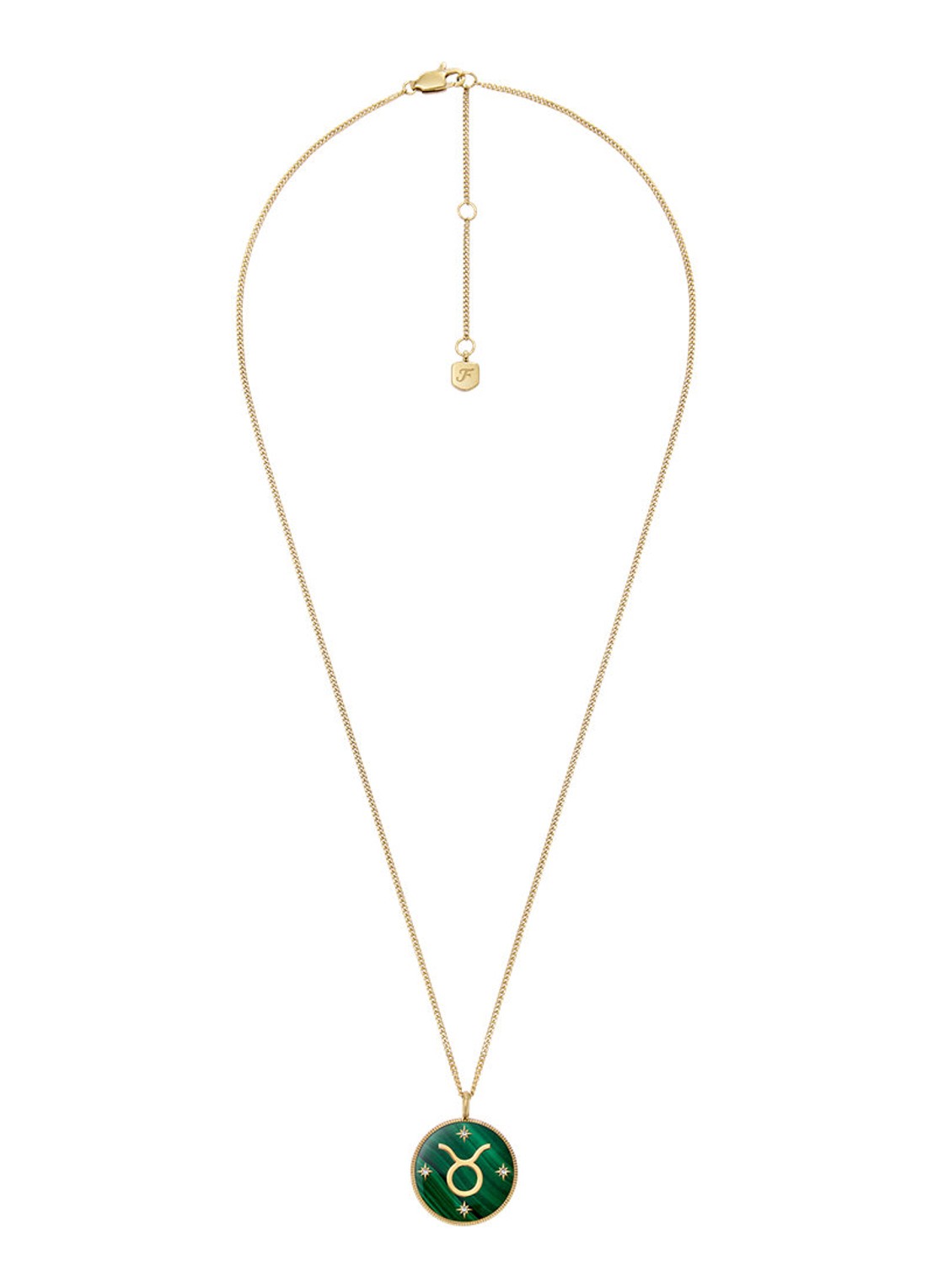 Fossil Ketting met hanger JF04839710 - detail 3 goud