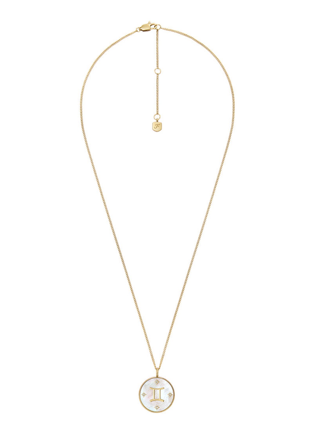 Fossil Ketting met hanger JF04840710 - detail 3 goud