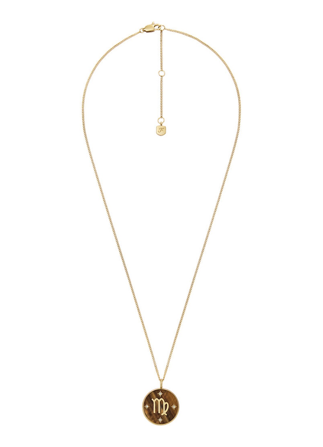 Fossil Ketting met hanger JF04843710 - detail 2 goud