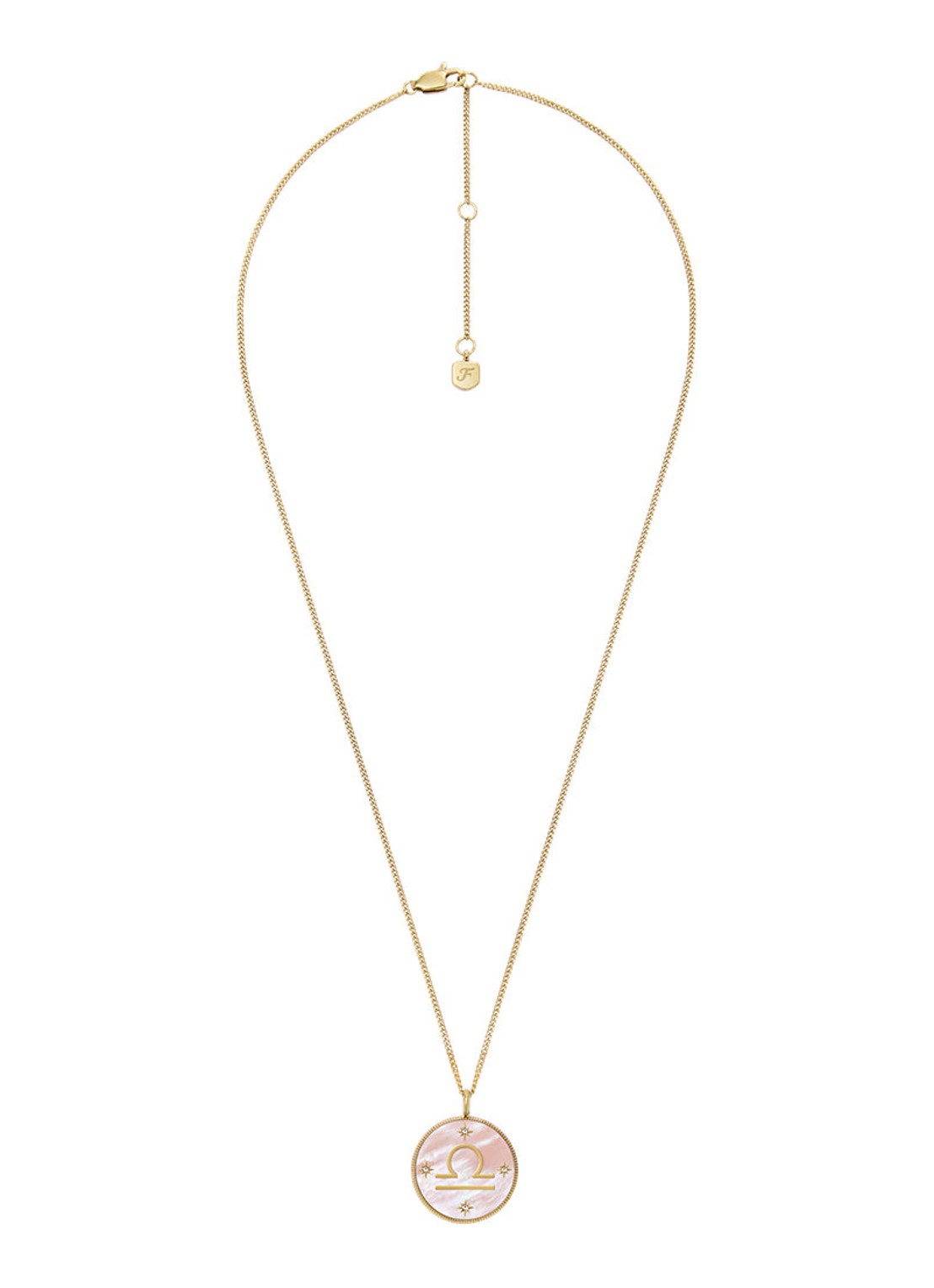 Fossil Ketting met hanger JF04844710 - detail 2 goud