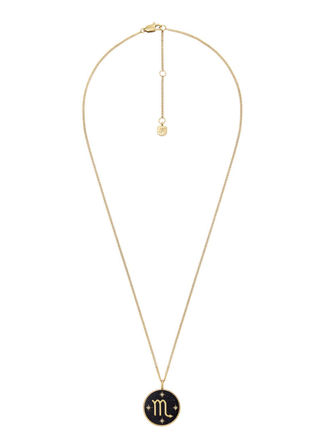 Fossil Ketting met hanger JF04845710 - detail 2 goud