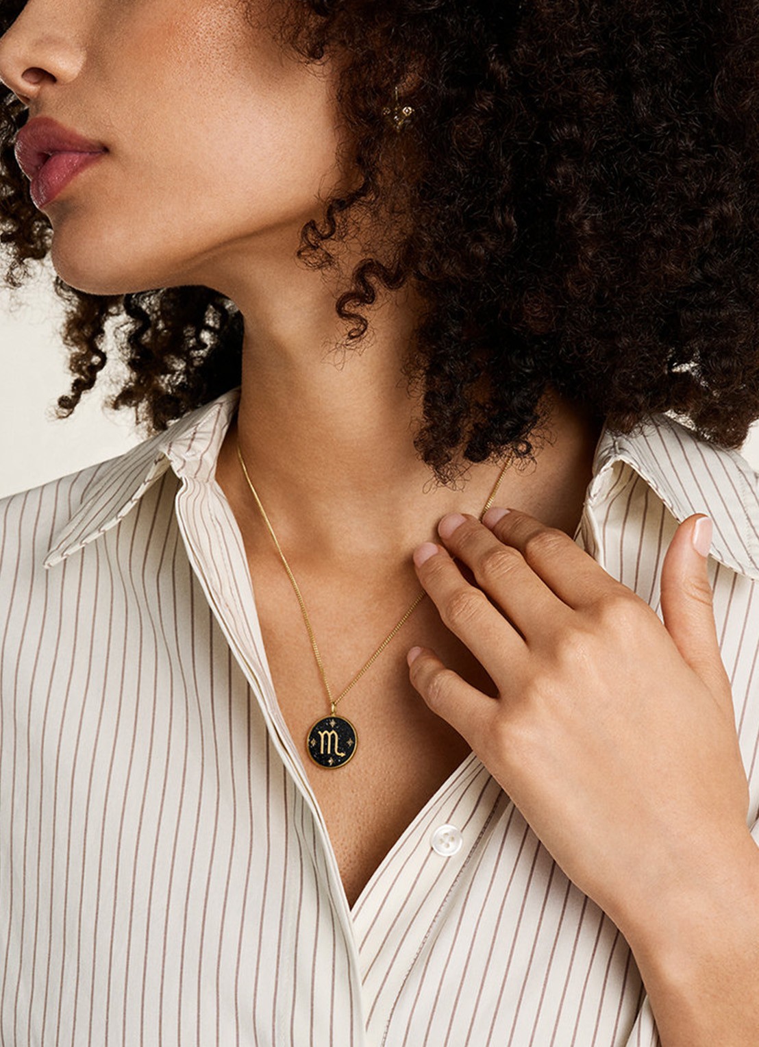 Fossil Ketting met hanger JF04845710 - detail 4 goud