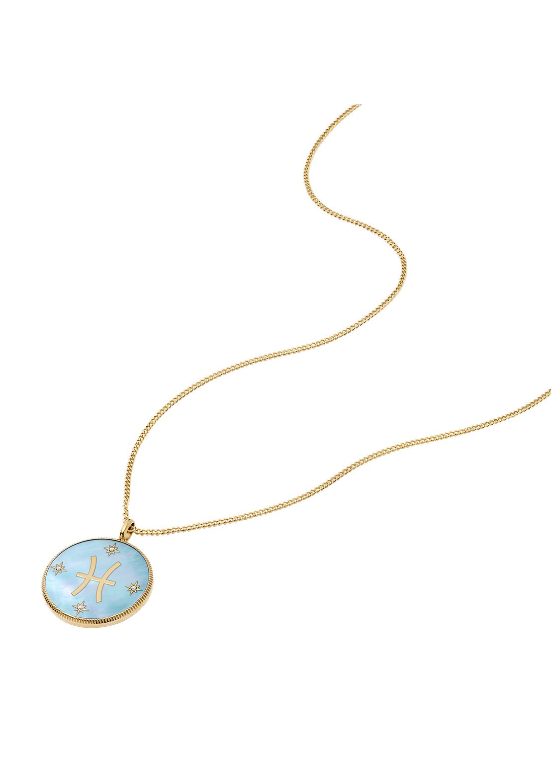 Fossil Ketting met hanger JF04848710 - detail 2 goud