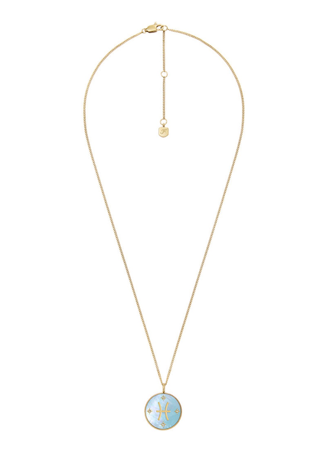 Fossil Ketting met hanger JF04848710 - detail 3 goud