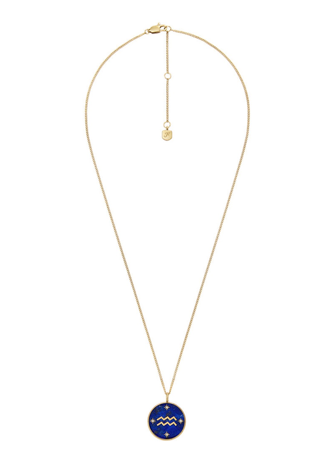 Fossil Ketting met hanger JF04849710 - detail 2 goud