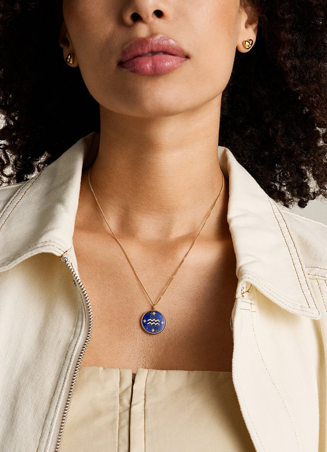 Fossil Ketting met hanger JF04849710 - detail 4 goud