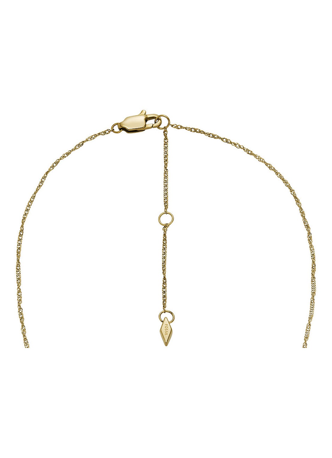 Fossil Ketting met kristal JF04424710 - detail 4 goud