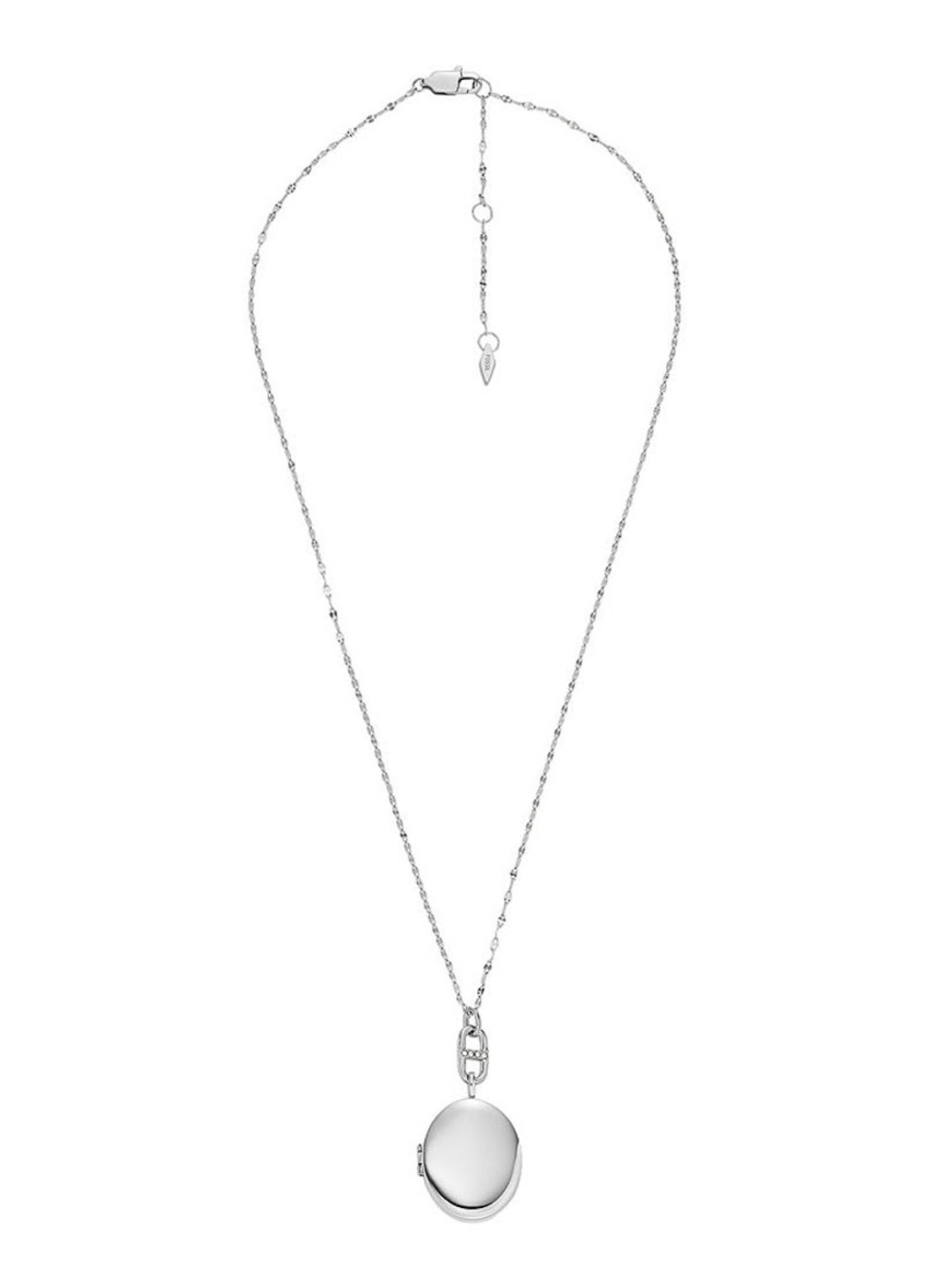 Fossil Ketting met kristal JF04427040 - voorkant 4 zilver