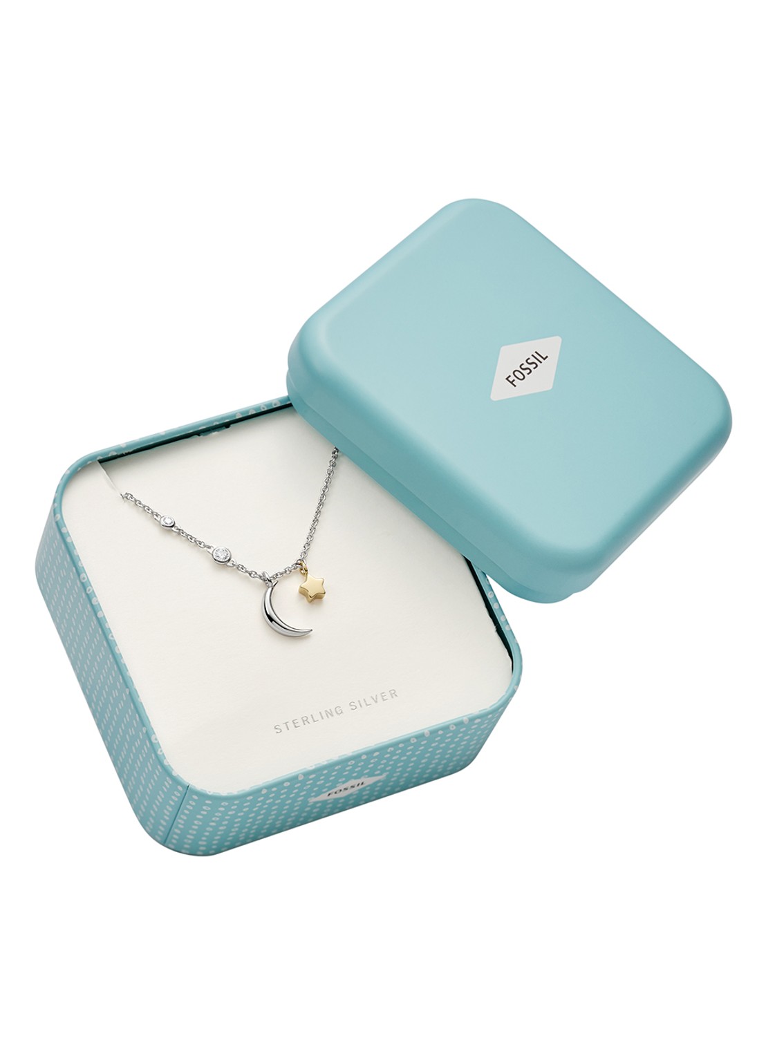 Fossil Ketting van sterling zilver JFS00432998 - voorkant zilver