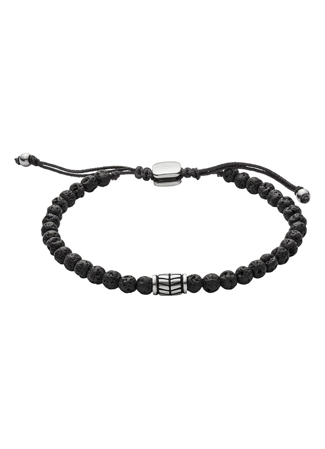 Fossil Kralenarmband met edelsteen JF02887040 - voorkant zwart