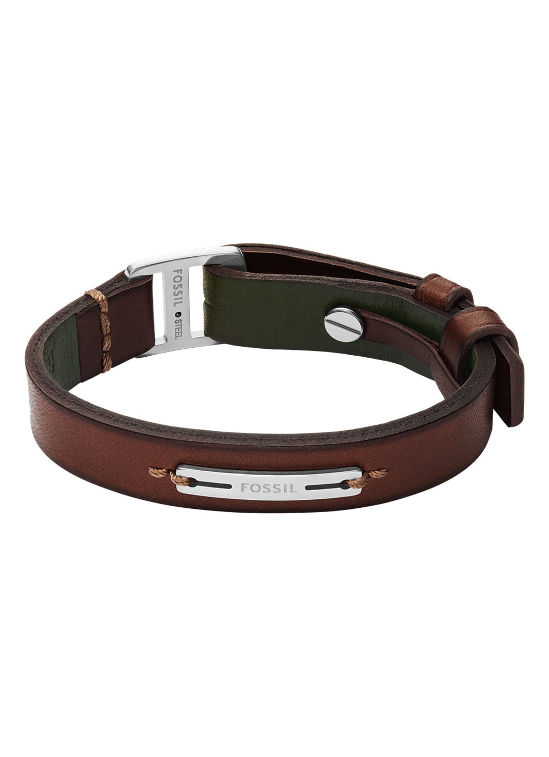 Fossil Machine armband JF04963040 - voorkant bruin