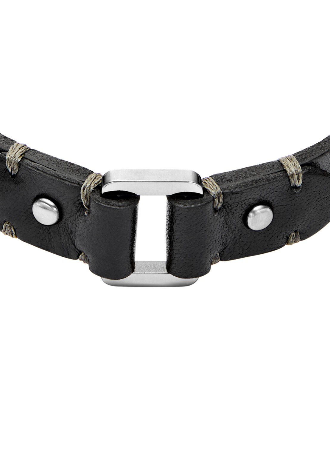 Fossil Machine armband van leer JF04946040 - detail 2 zwart