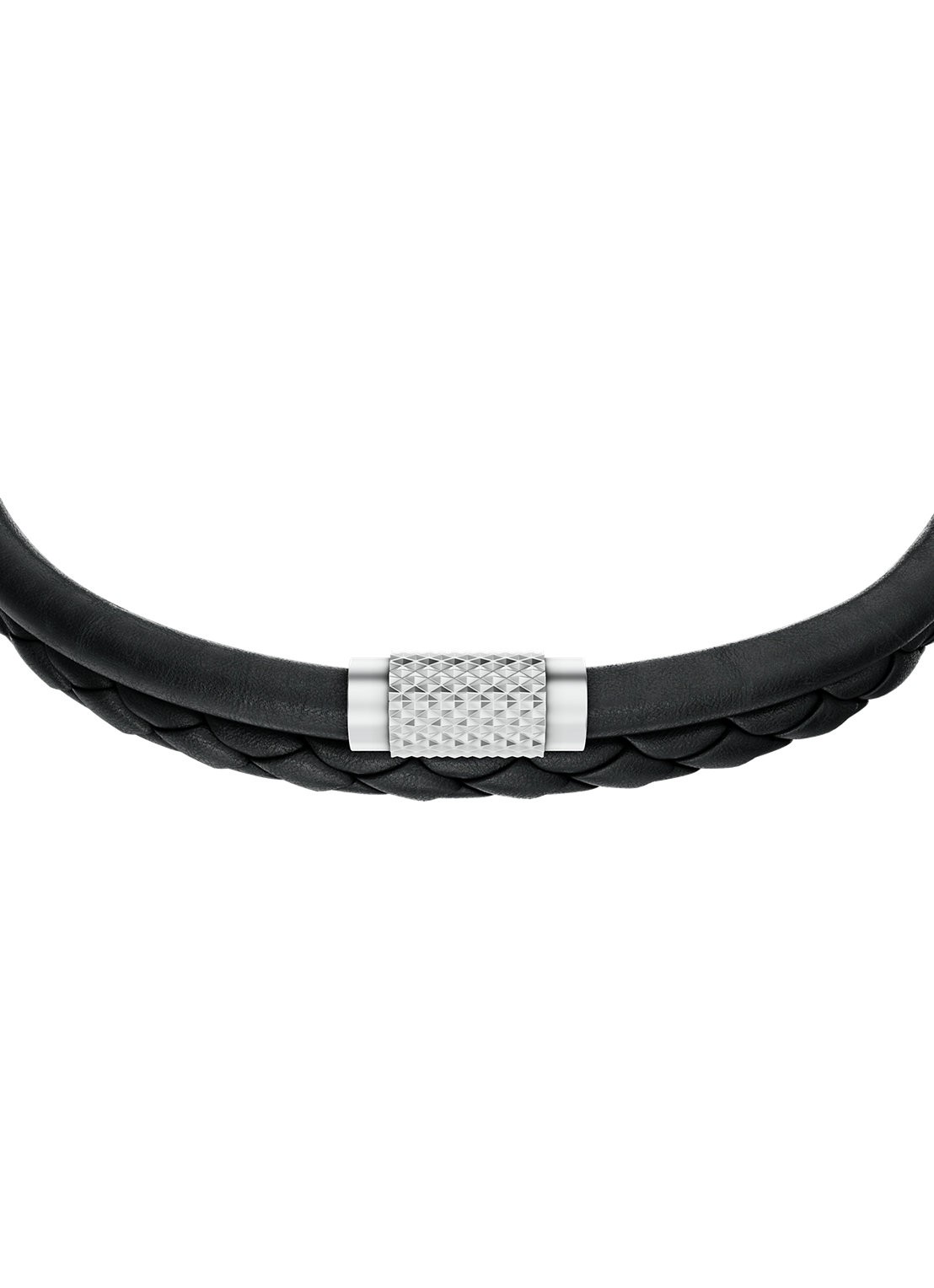 Fossil Machine armband van leer JF04989040 - detail 2 zwart