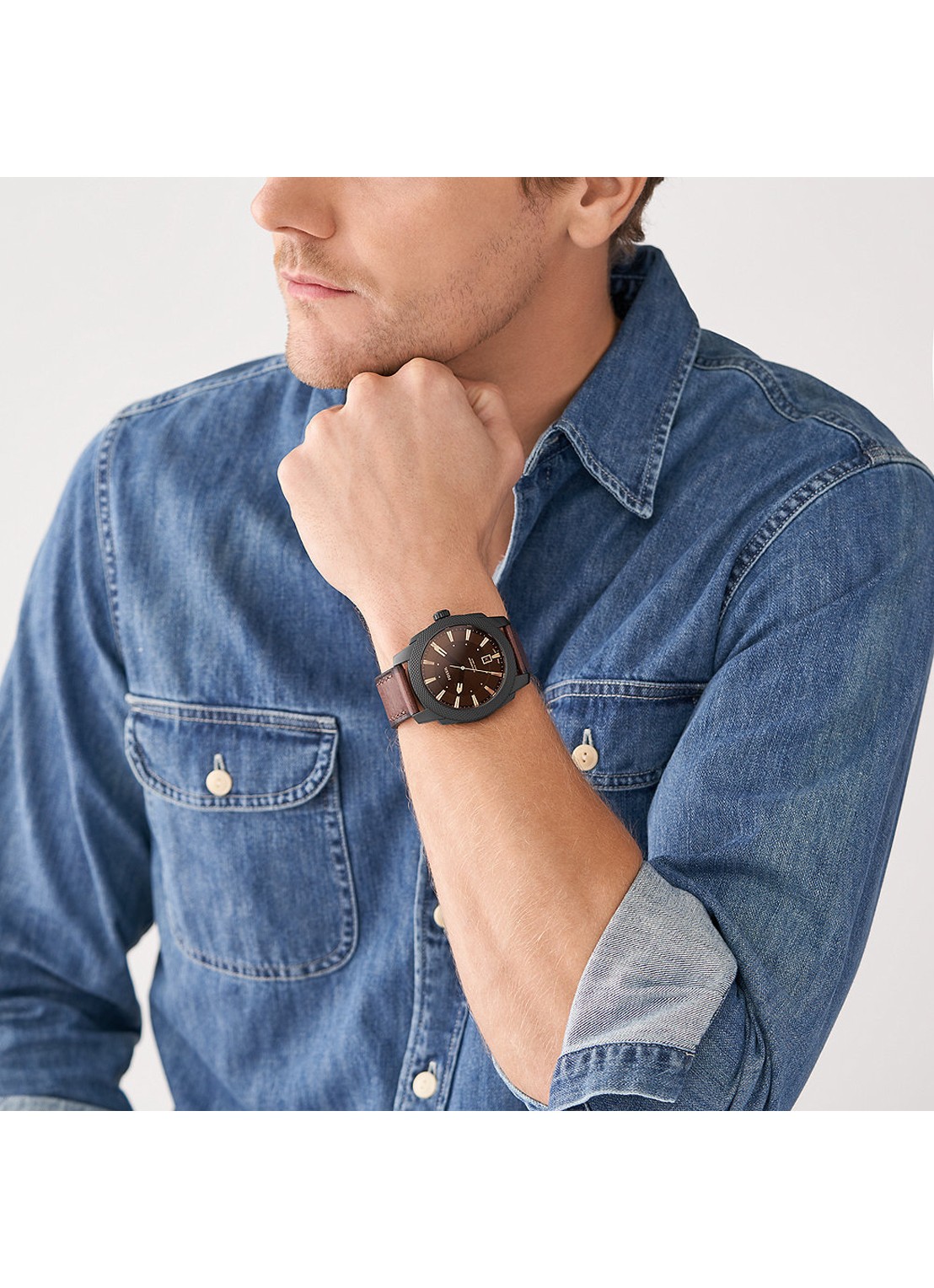 Fossil Machine horloge FS5972 - detail 4 zwart