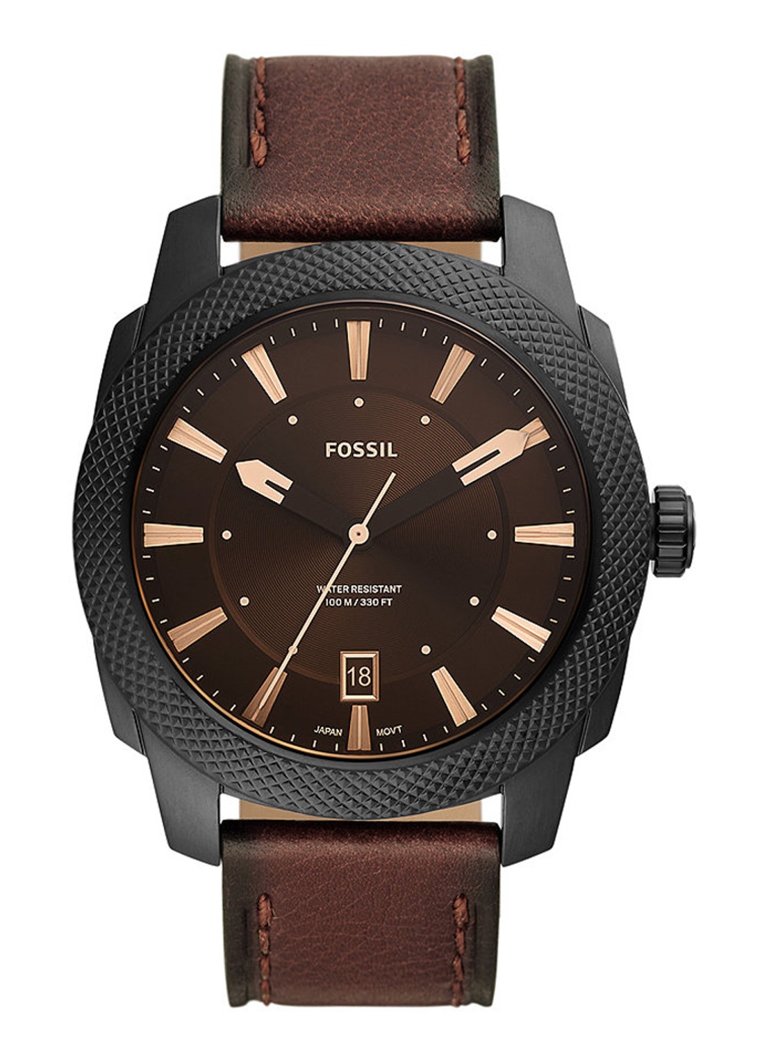 Fossil Machine horloge FS5972 - voorkant zwart