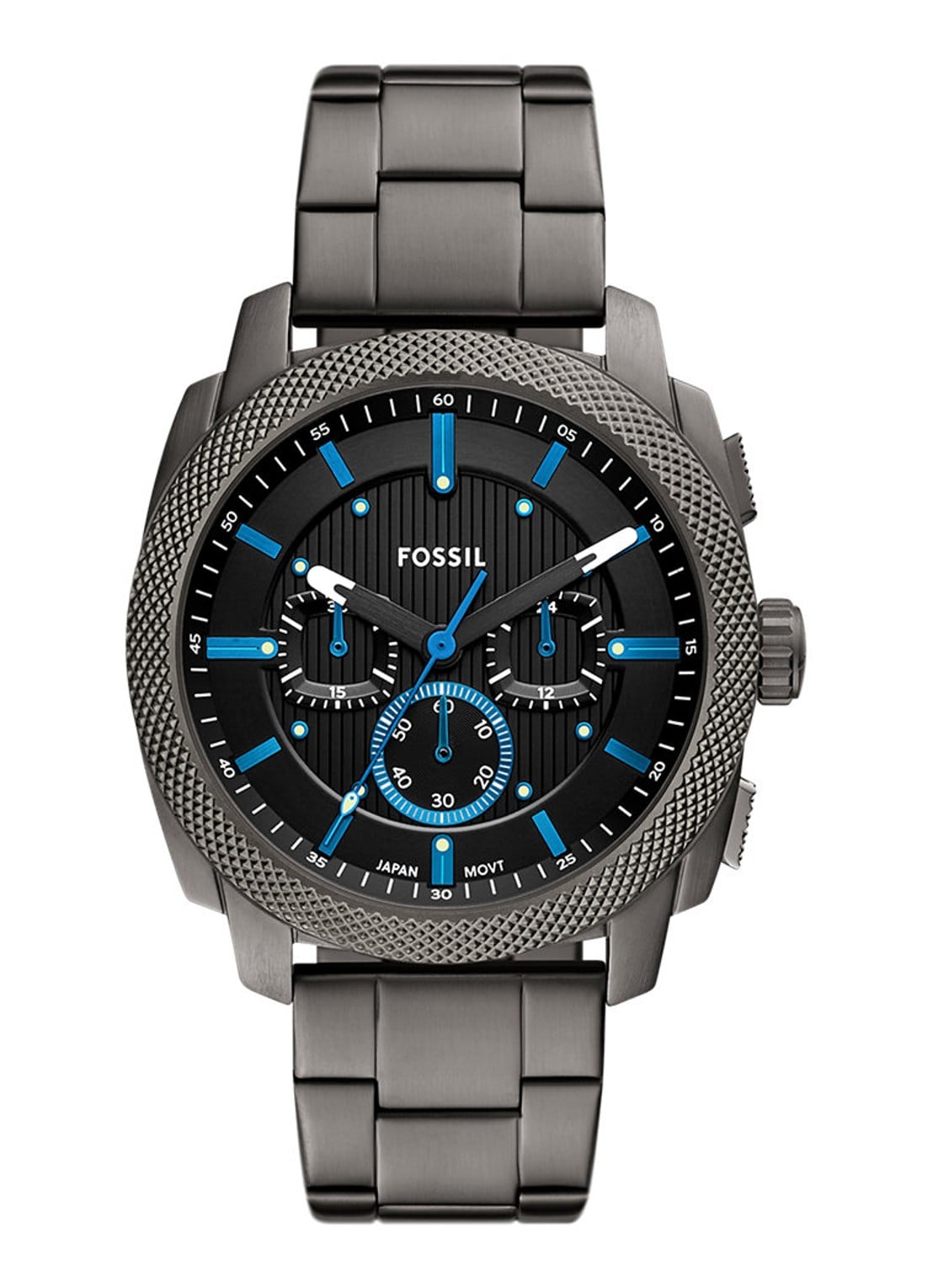 Fossil Machine horloge FS6098 - voorkant 5 antraciet