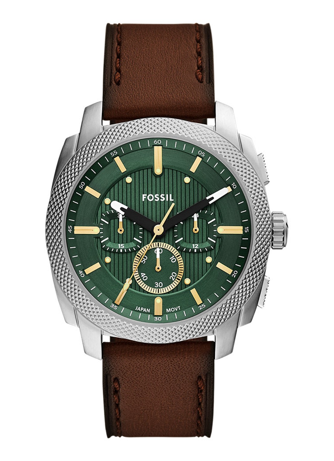 Fossil Machine horloge FS6100 - voorkant 5 zilver