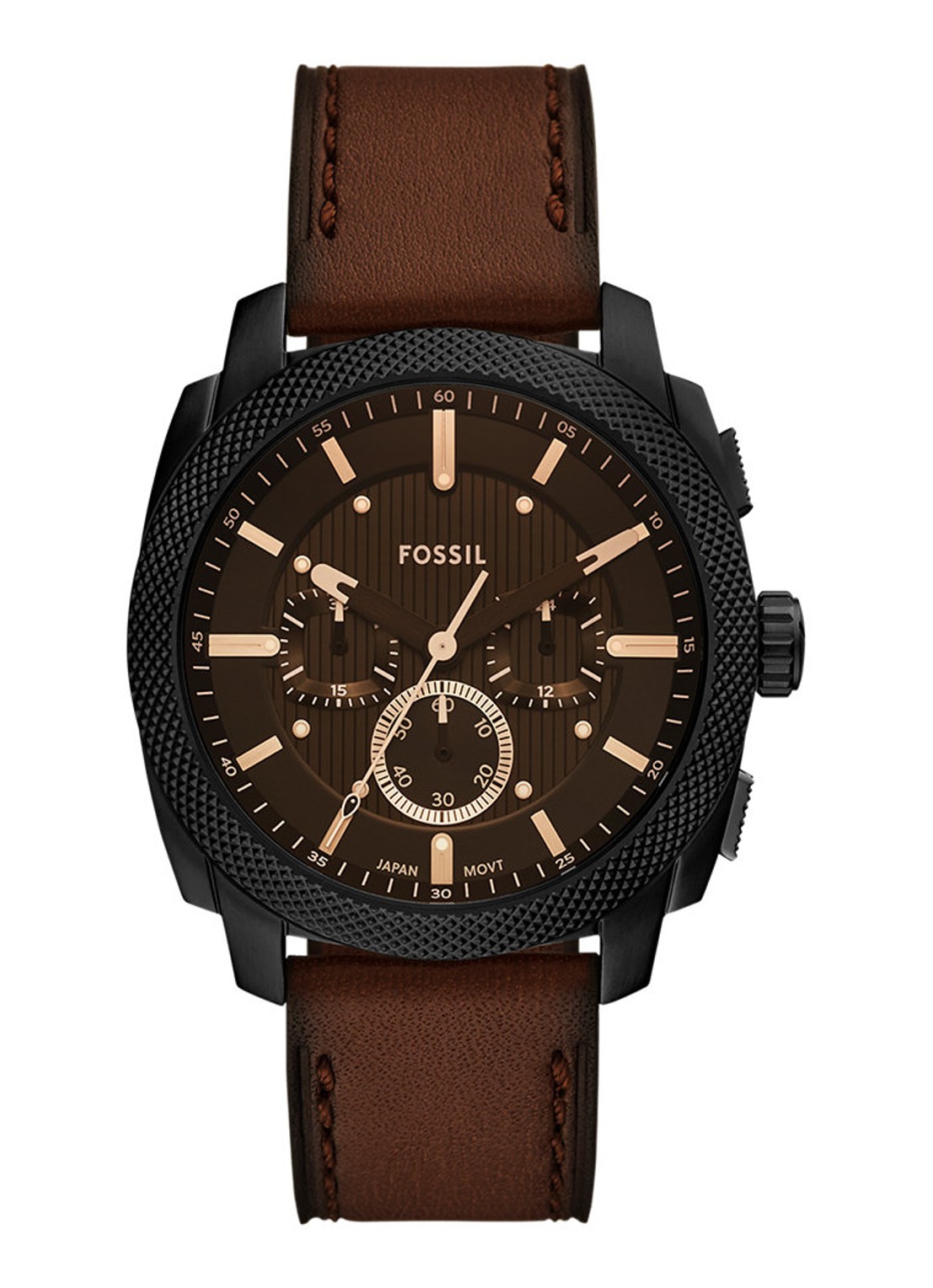 Fossil Machine horloge FS6101 - voorkant zwart