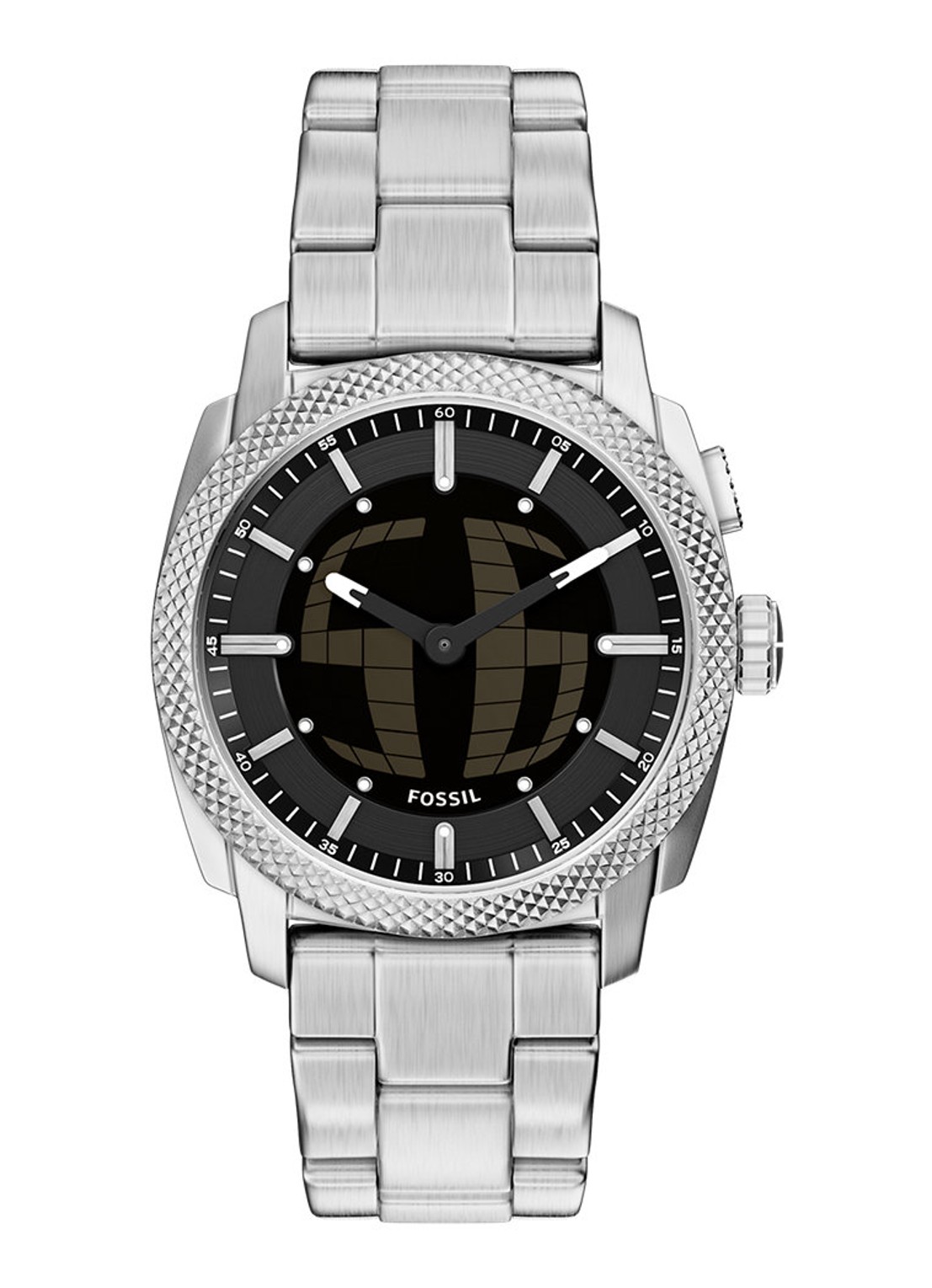 Fossil Machine horloge FS6155 - voorkant 6 zilver
