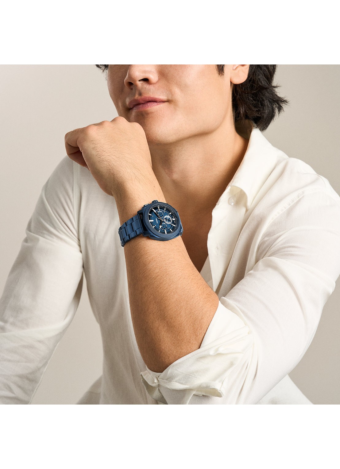 Fossil Machine horloge FS6167 - detail 6 blauw
