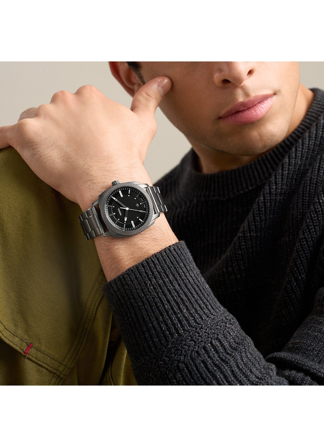 Fossil Machine horloge FS6185 - detail 5 donkergrijs